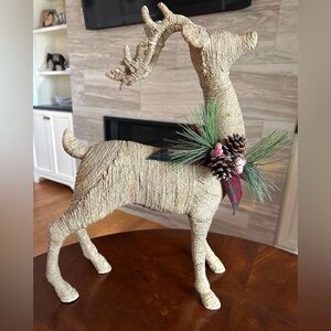 17” Decorative Christmas Reindeer Holiday Festive Tabletop Indoor Home Decor NEW